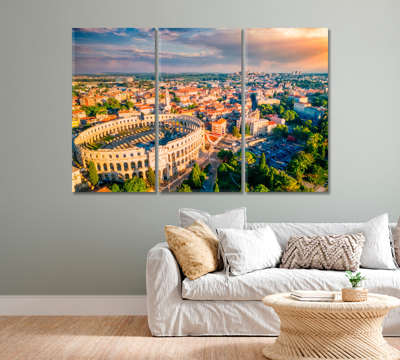 Arena Pula Roman Amphitheatre in Croatia Canvas Print-Canvas Print-CetArt-1 Panel-24x16 inches-CetArt