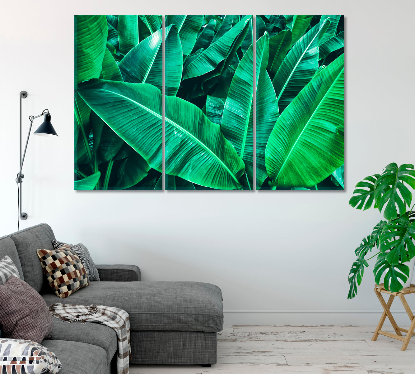 Tropical Banana Leaves Canvas Print-Canvas Print-CetArt-1 Panel-24x16 inches-CetArt