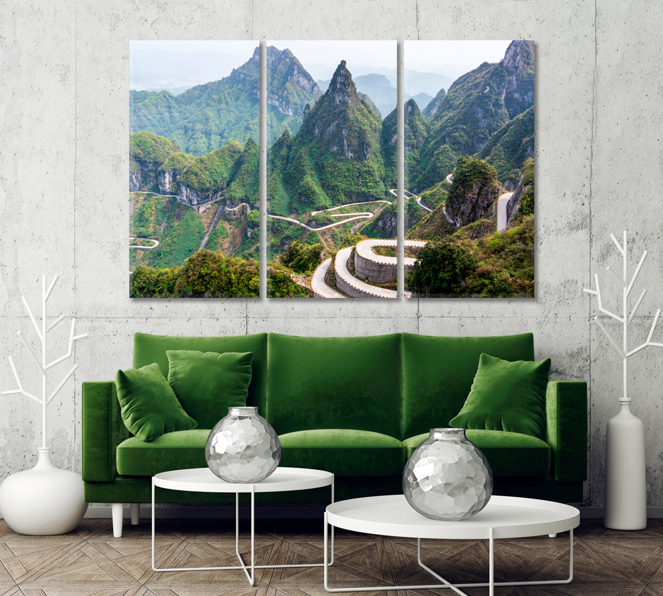 Winding Road of Tianmen Mountain Zhangjiajie National Park Hunan China Canvas Print-Canvas Print-CetArt-1 Panel-24x16 inches-CetArt