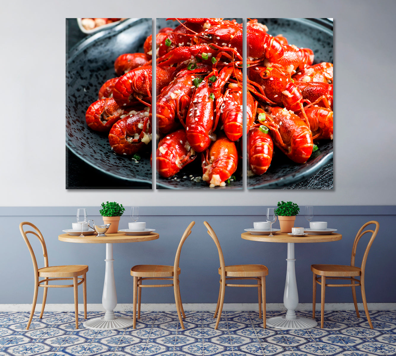 Asian Spicy Crayfish Canvas Print-Canvas Print-CetArt-1 Panel-24x16 inches-CetArt