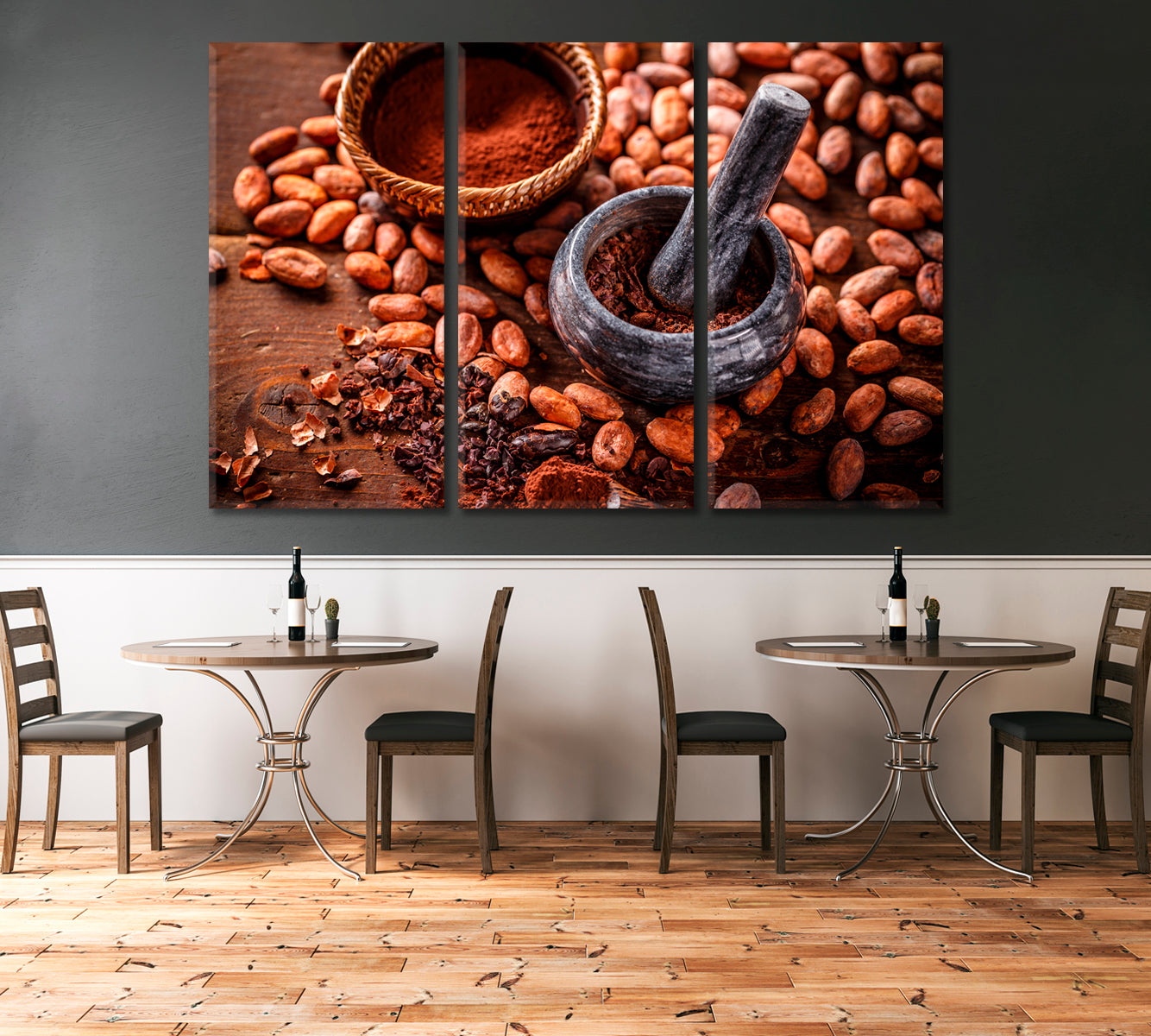 Cocoa Beans Canvas Print-Canvas Print-CetArt-1 Panel-24x16 inches-CetArt