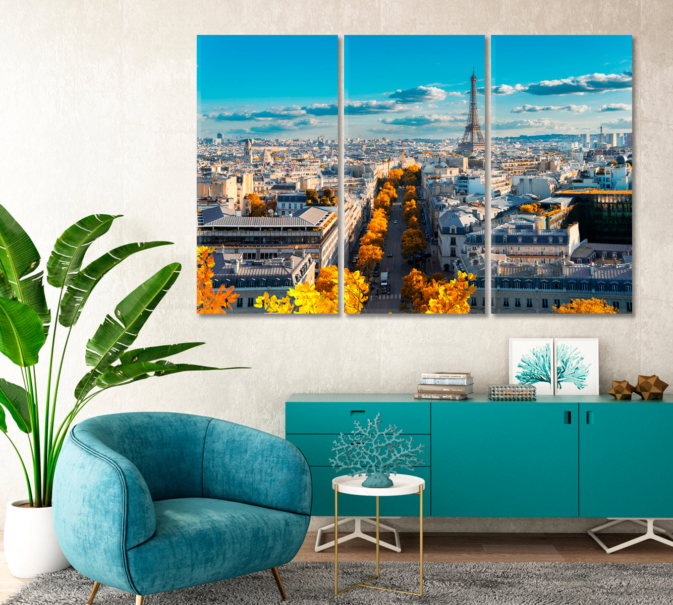 Autumn in Paris Canvas Print-Canvas Print-CetArt-1 Panel-24x16 inches-CetArt