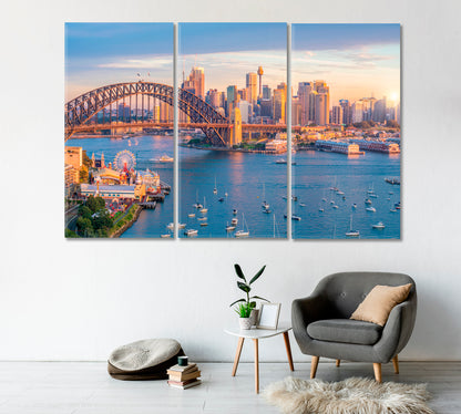 Sydney City Center Australia Canvas Print-Canvas Print-CetArt-1 Panel-24x16 inches-CetArt