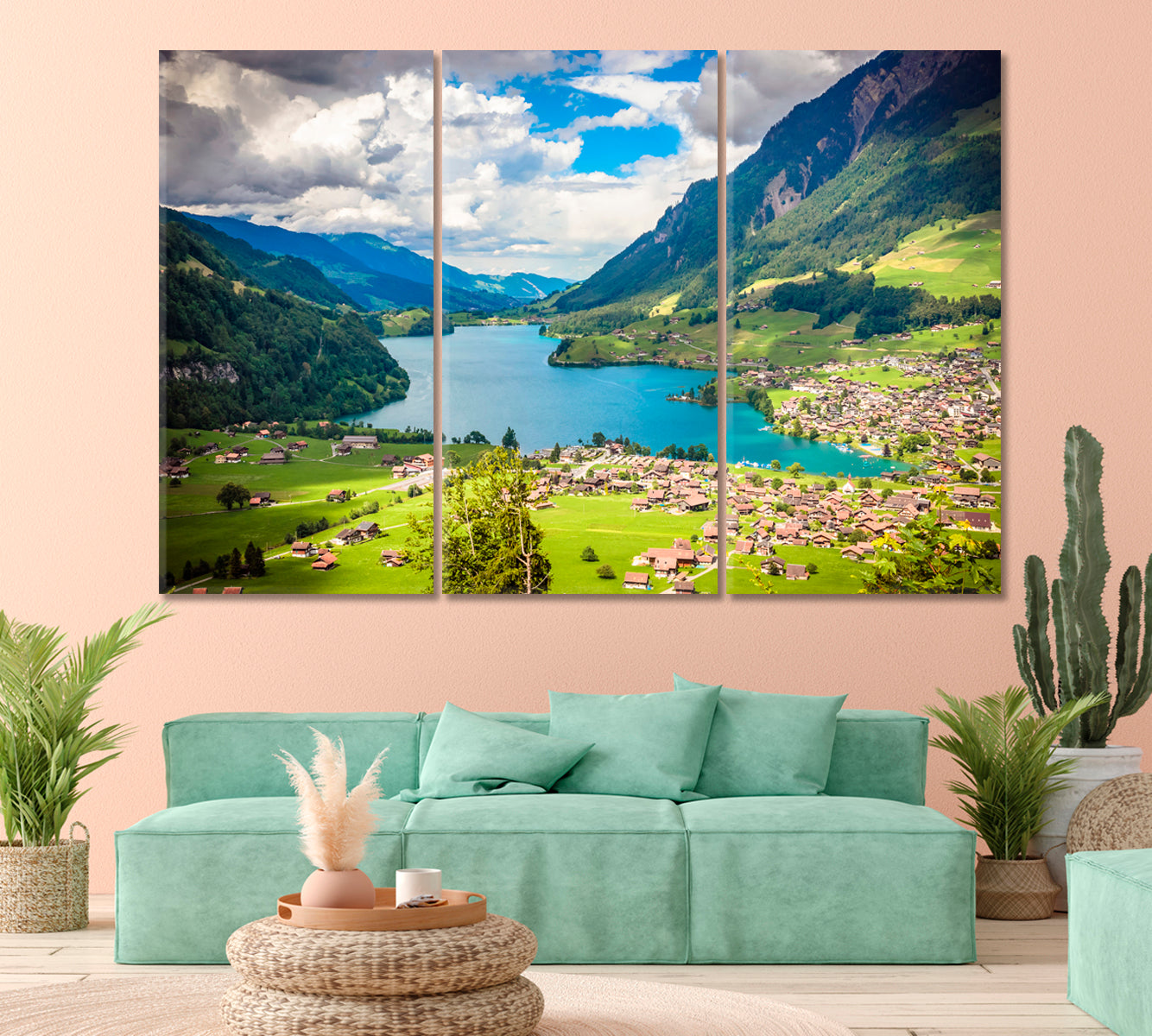 Lungern River Switzerland Canvas Print-Canvas Print-CetArt-1 Panel-24x16 inches-CetArt