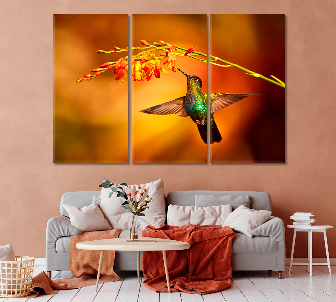 Hummingbird Collecting Nectar Canvas Print-Canvas Print-CetArt-1 Panel-24x16 inches-CetArt