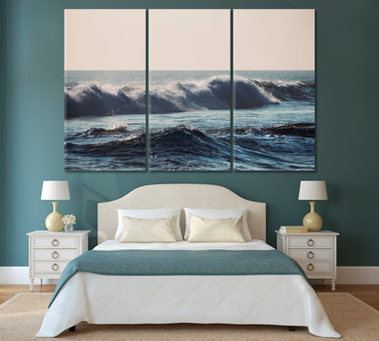 Sea Waves Canvas Print-Canvas Print-CetArt-1 Panel-24x16 inches-CetArt