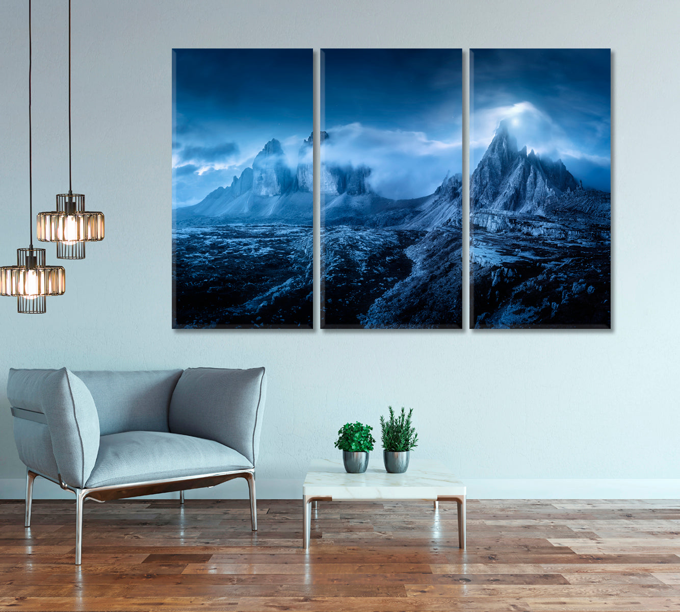 Amazing Landscape with Mountain Peaks Canvas Print-Canvas Print-CetArt-1 Panel-24x16 inches-CetArt