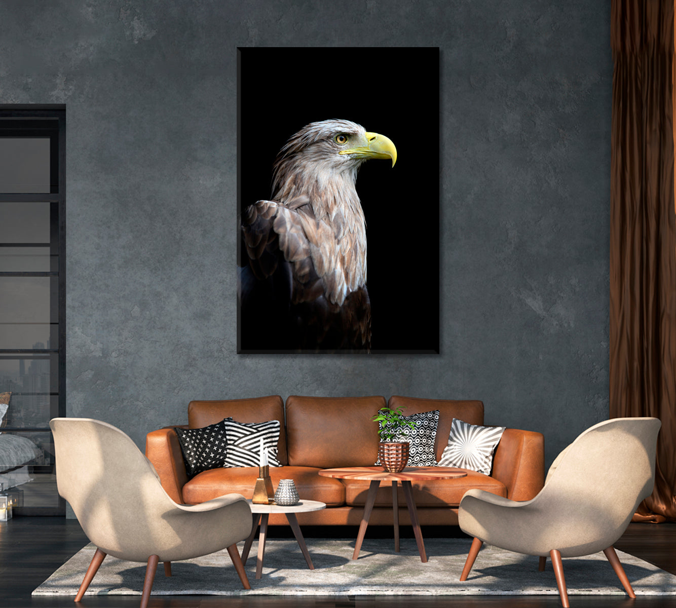 Eagle Close Up Canvas Print-Canvas Print-CetArt-1 panel-16x24 inches-CetArt