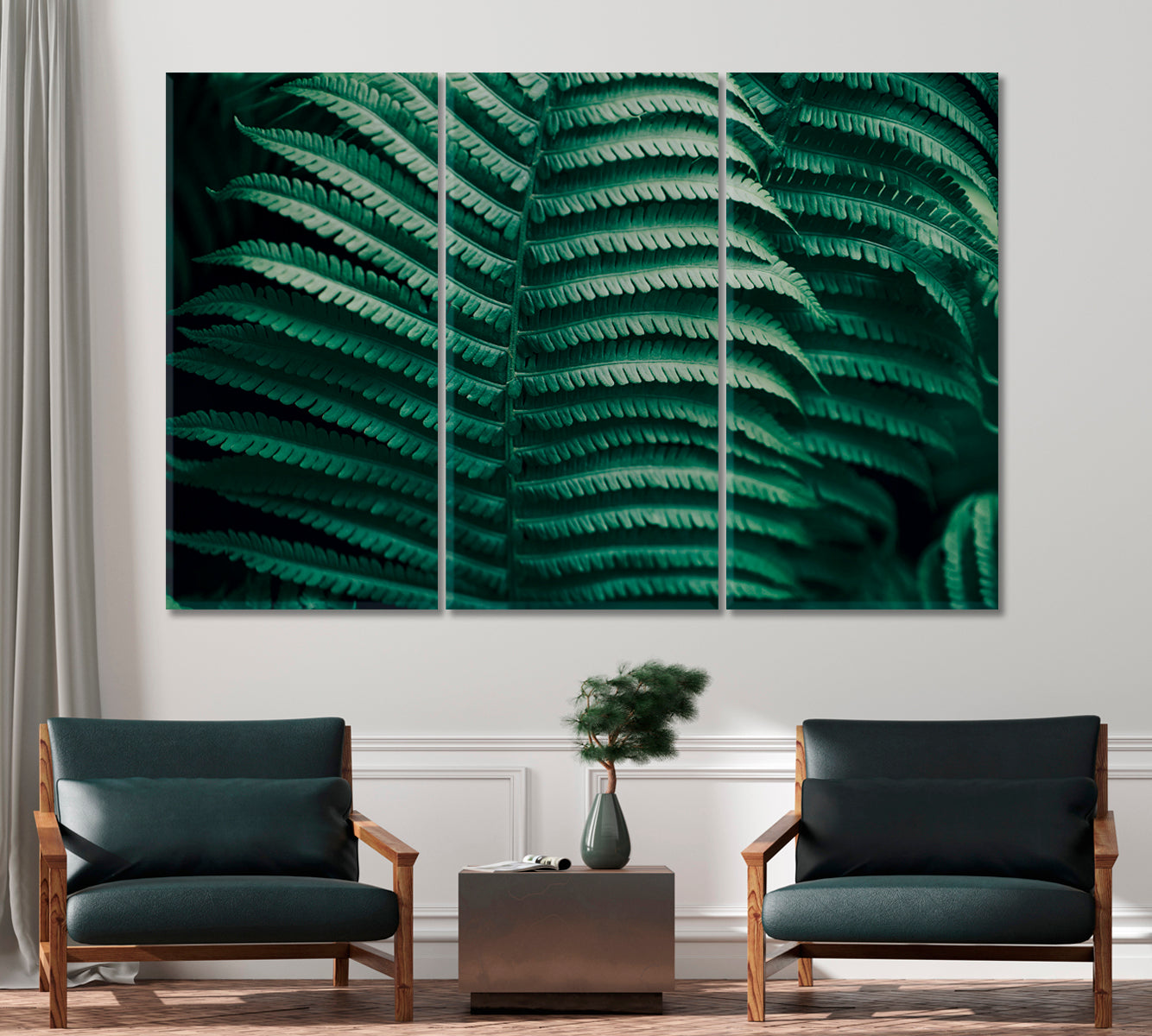 Wild Fern Leaves Canvas Print-Canvas Print-CetArt-1 Panel-24x16 inches-CetArt