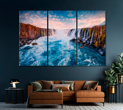 Selfoss Waterfall in Jokulsargljufur National Park Iceland Canvas Print-Canvas Print-CetArt-1 Panel-24x16 inches-CetArt