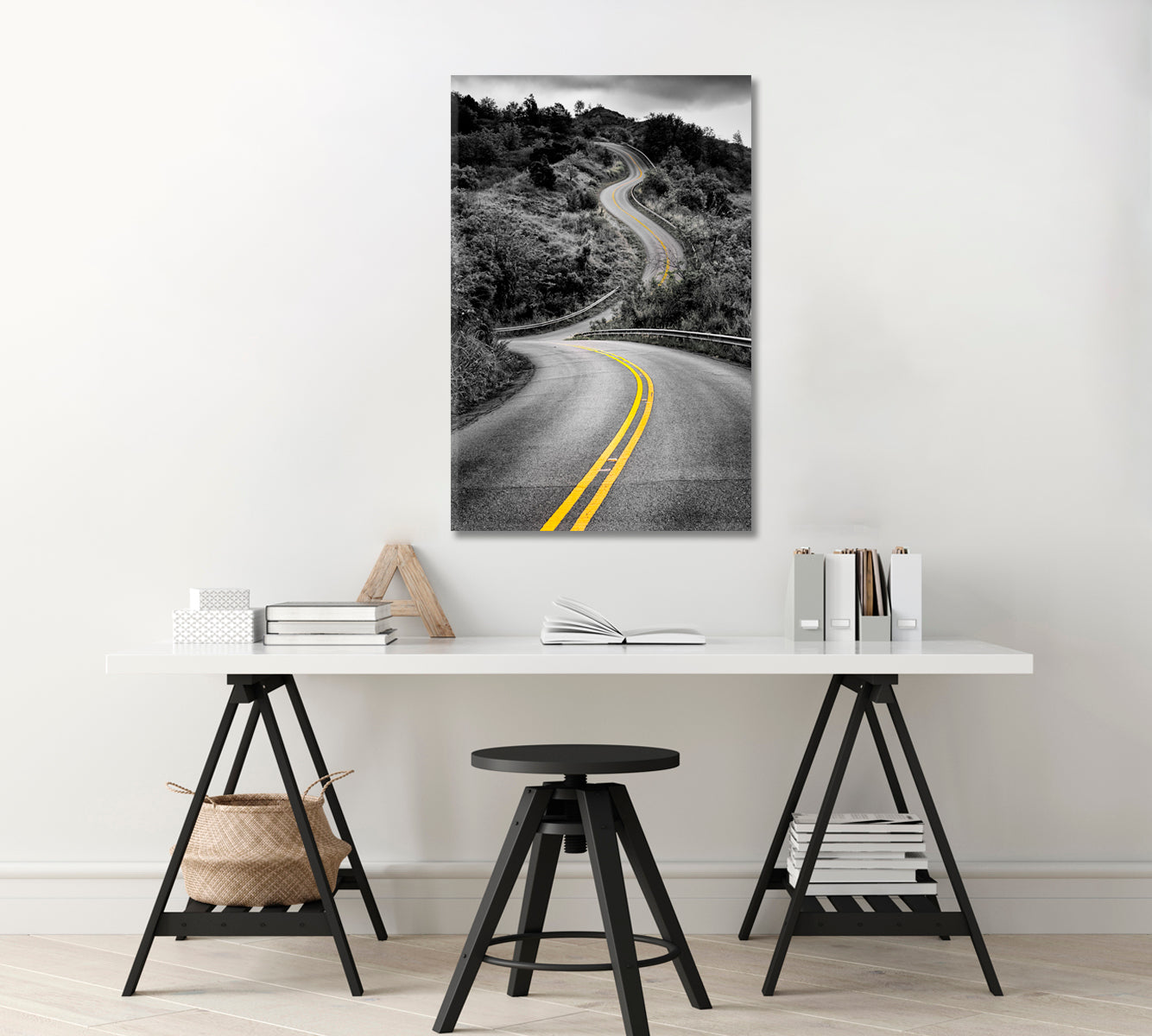 Curvy Road Kauai Hawaii USA Canvas Print-Canvas Print-CetArt-1 panel-16x24 inches-CetArt