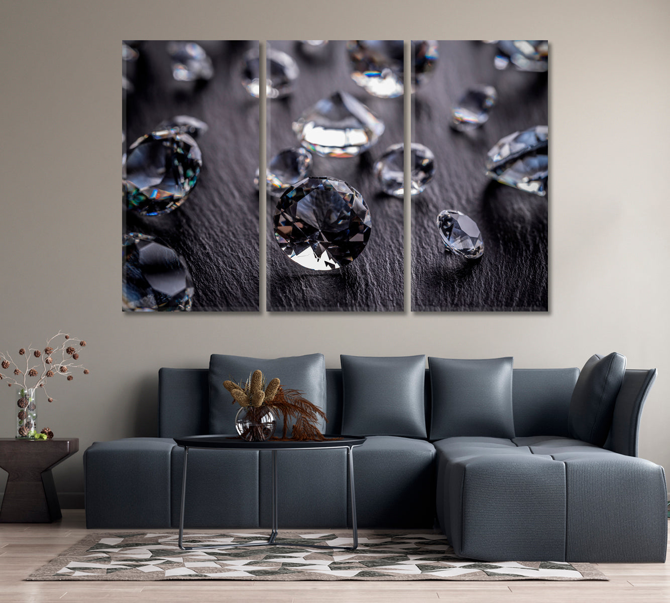 Diamonds Canvas Print-CetArt-1 Panel-24x16 inches-CetArt