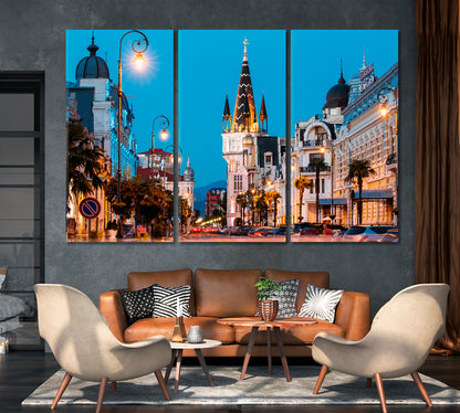 Evening Batumi Georgia Canvas Print-Canvas Print-CetArt-1 Panel-24x16 inches-CetArt