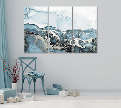 Blurred Gray Abstract Splashes of Liquid Ink Canvas Print-Canvas Print-CetArt-1 Panel-24x16 inches-CetArt