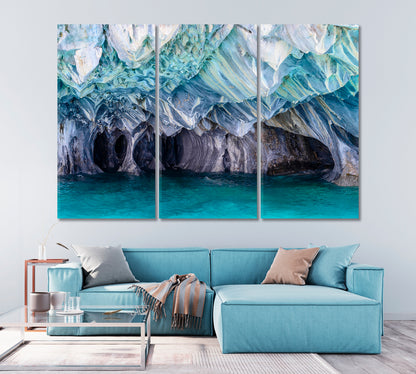 Marble Caves Lake General Carrera Chile Canvas Print-Canvas Print-CetArt-1 Panel-24x16 inches-CetArt