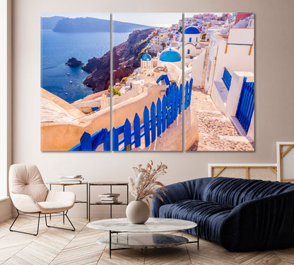 Oia Village in Santorini Island Greece Canvas Print-Canvas Print-CetArt-1 Panel-24x16 inches-CetArt