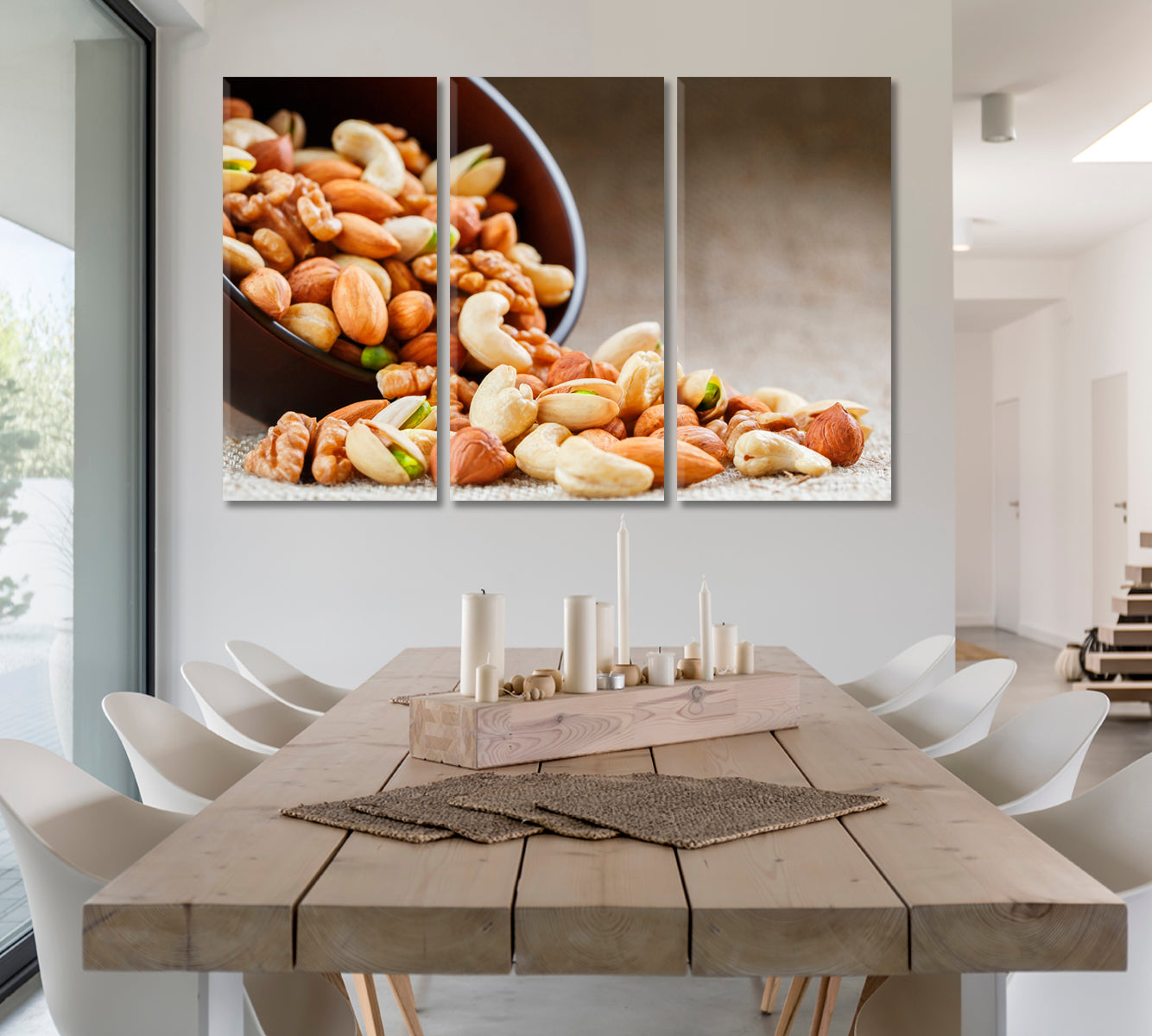 Nuts Cashews Almonds Pistachios Hazelnuts and Walnuts Canvas Print-Canvas Print-CetArt-1 Panel-24x16 inches-CetArt