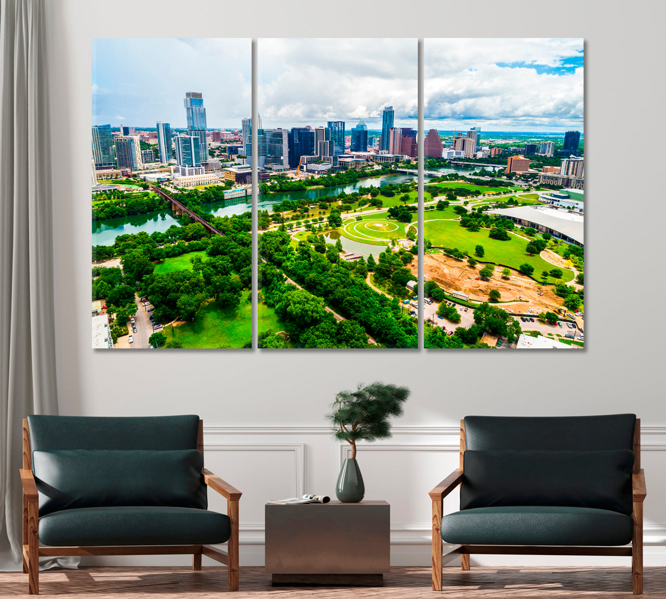 Austin Cityscape USA Canvas Print-Canvas Print-CetArt-1 Panel-24x16 inches-CetArt