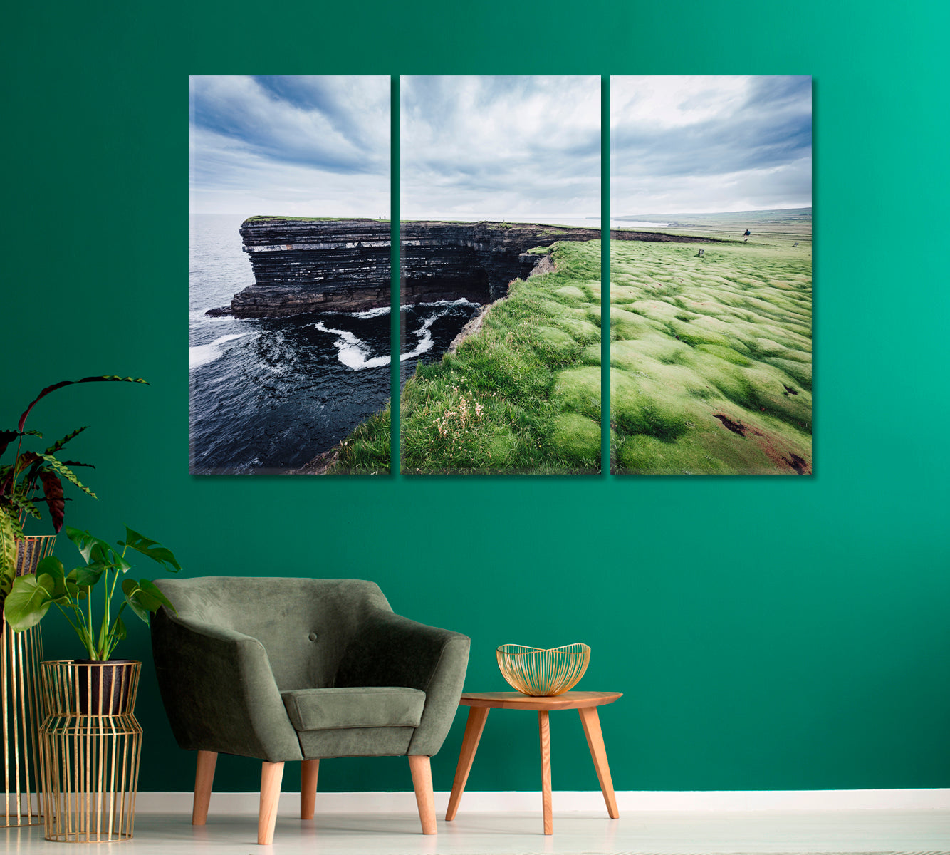 Downpatrick Head Rock Ireland Canvas Print-Canvas Print-CetArt-1 Panel-24x16 inches-CetArt