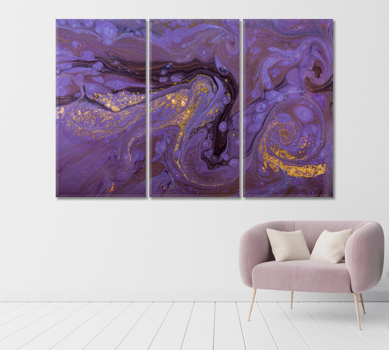 Purple Marbling Pattern Canvas Print-Canvas Print-CetArt-1 Panel-24x16 inches-CetArt