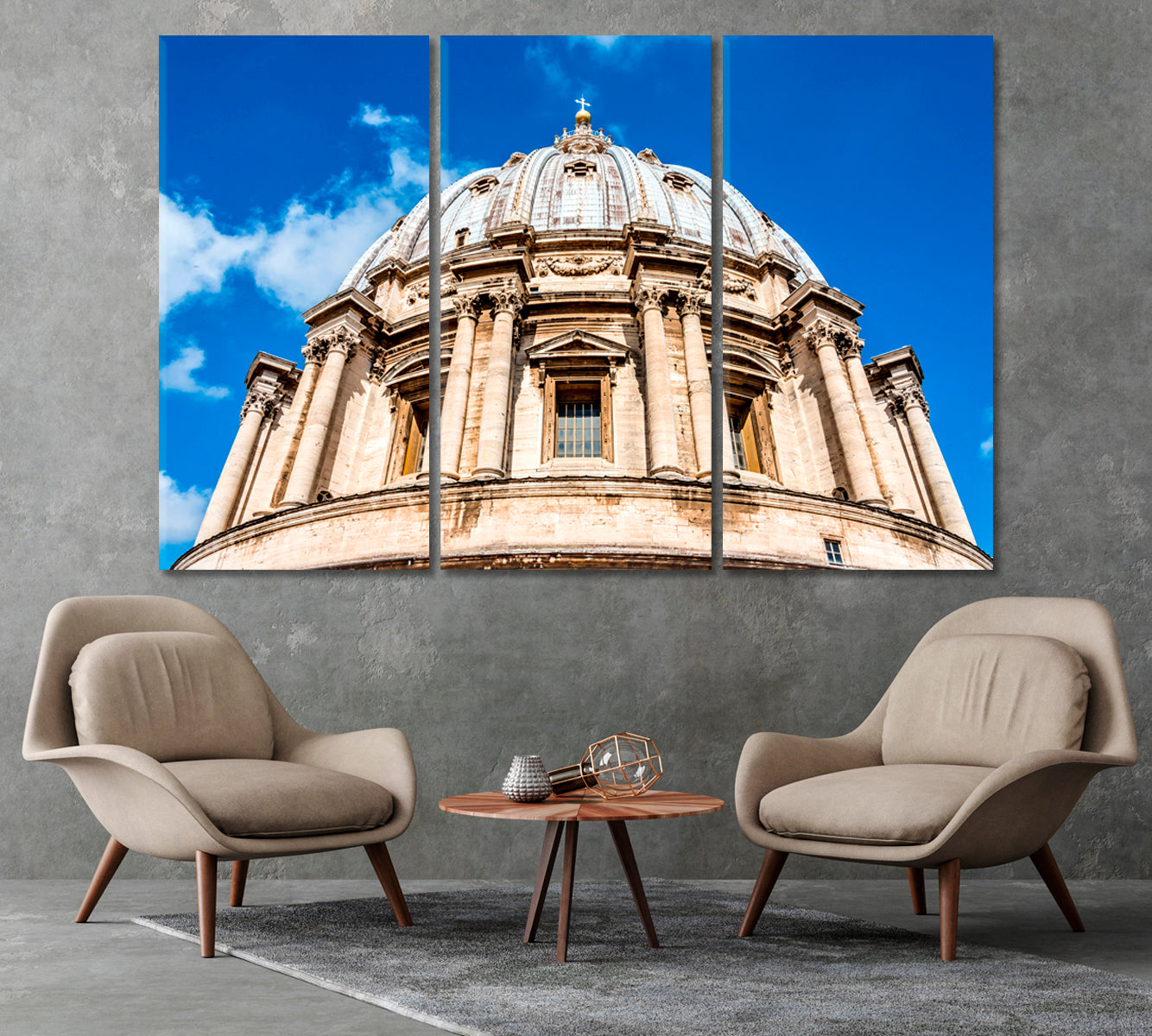 Dome of St. Peter's Basilica Vatican Italy Canvas Print-Canvas Print-CetArt-1 Panel-24x16 inches-CetArt