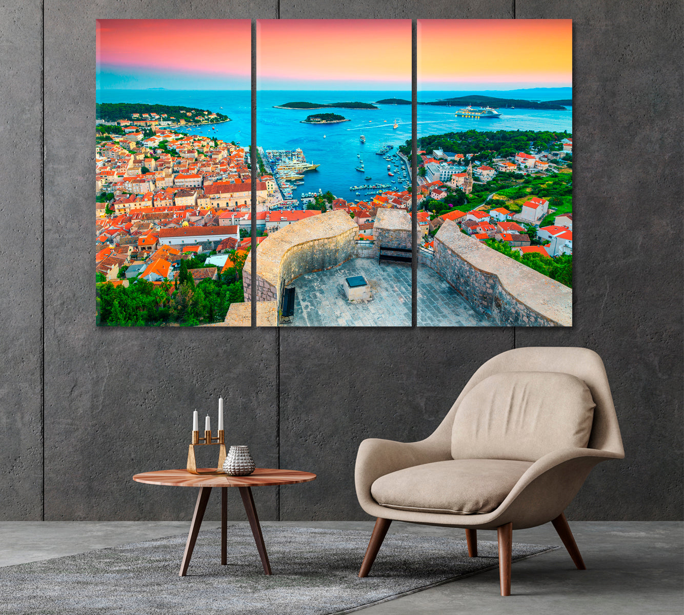 Island Hvar in Dalmatia Croatia Canvas Print-Canvas Print-CetArt-1 Panel-24x16 inches-CetArt