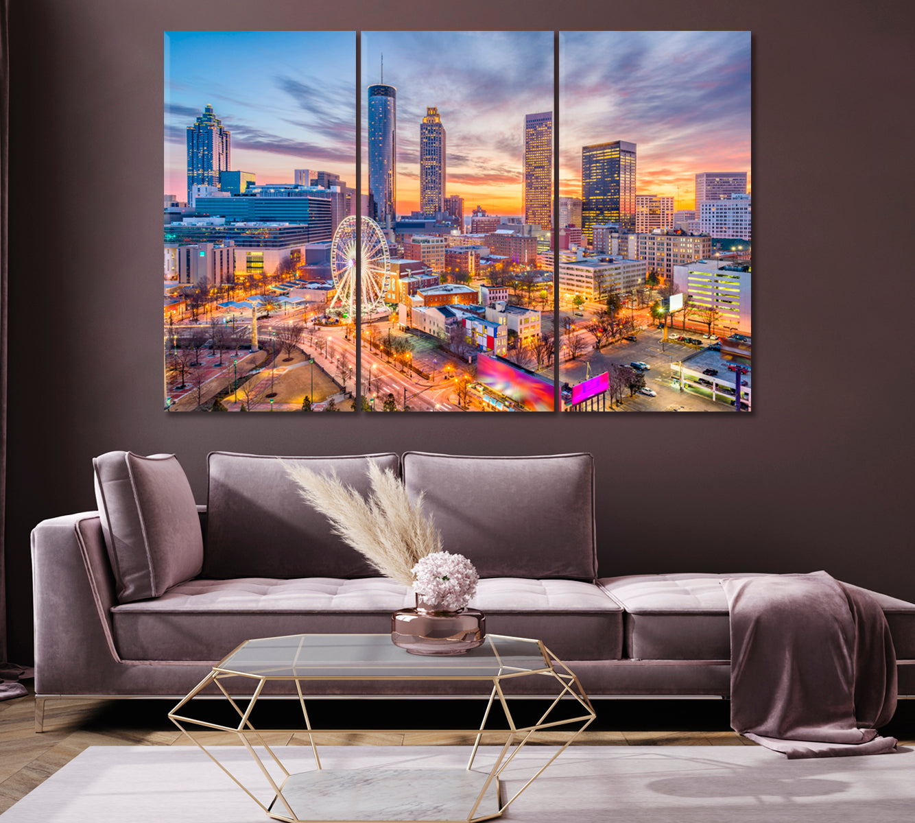 Downtown Atlanta USA Canvas Print-Canvas Print-CetArt-1 Panel-24x16 inches-CetArt