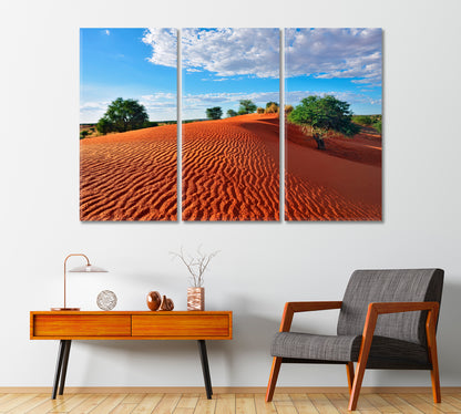 Big Red Dune with Sand Waves Canvas Print-Canvas Print-CetArt-1 Panel-24x16 inches-CetArt