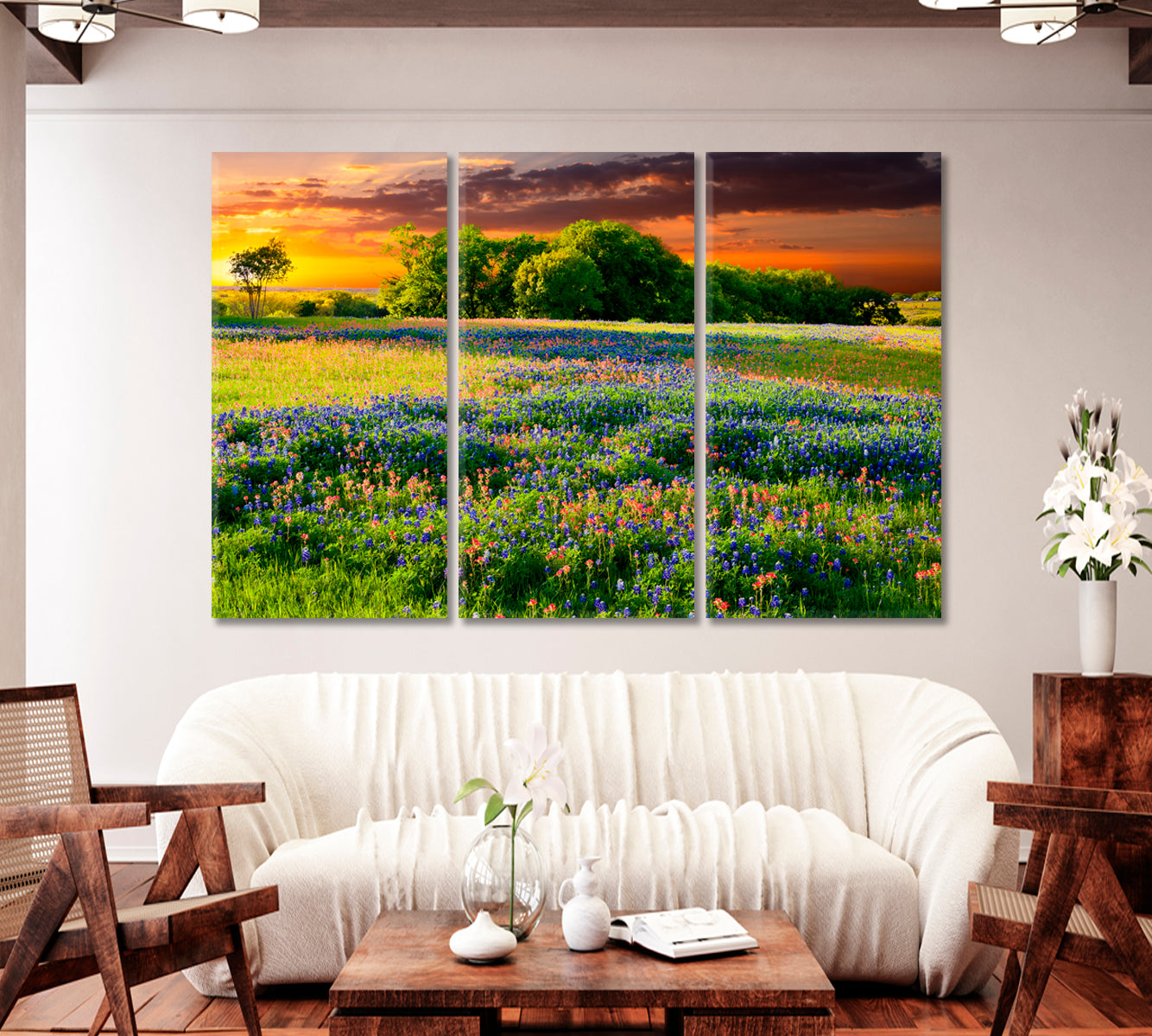 Texas Bluebonnets Canvas Print-Canvas Print-CetArt-1 Panel-24x16 inches-CetArt