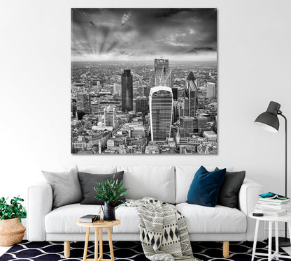 Skyscrapers and Modern Buildings London Canvas Print-Canvas Print-CetArt-1 panel-12x12 inches-CetArt