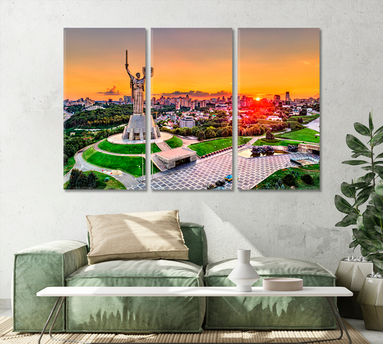 Motherland Monument and Second World War Museum Kiev Ukraine Canvas Print-Canvas Print-CetArt-1 Panel-24x16 inches-CetArt