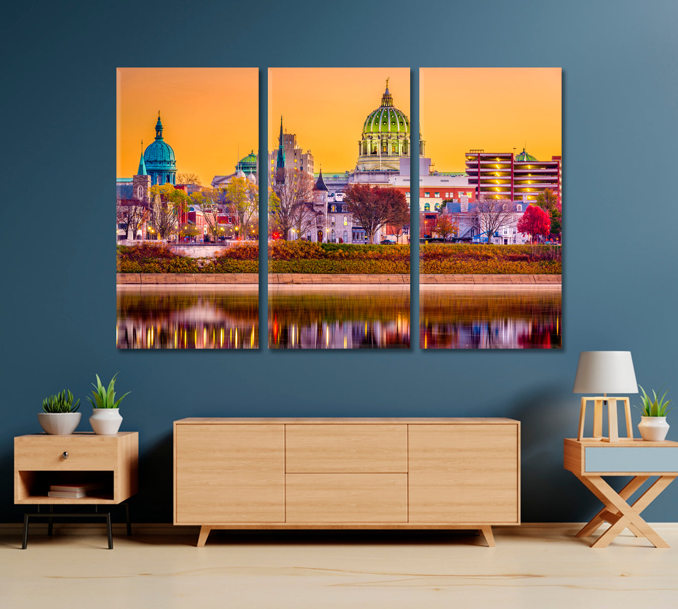 Harrisburg Pennsylvania USA Downtown Canvas Print-Canvas Print-CetArt-1 Panel-24x16 inches-CetArt