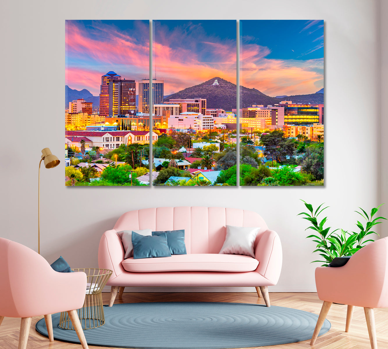 Tucson City USA Canvas Print-Canvas Print-CetArt-1 Panel-24x16 inches-CetArt