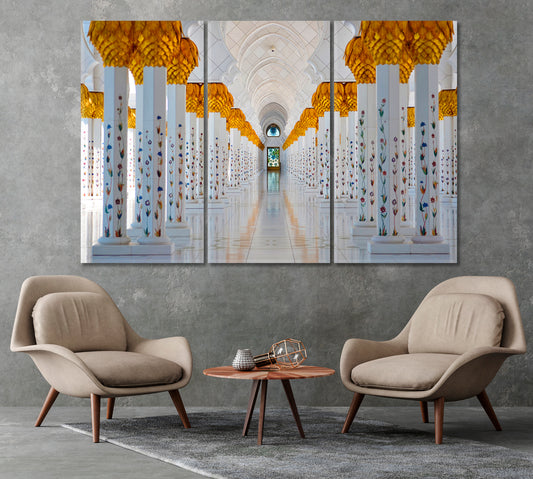 Sheikh Zayed Grand Mosque in Abu Dhabi UAE Canvas Print-Canvas Print-CetArt-1 Panel-24x16 inches-CetArt