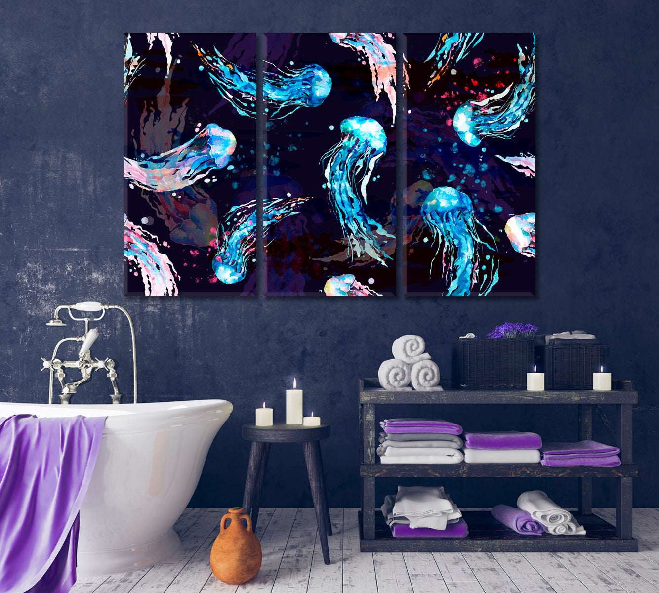 Beautiful Jellyfish Canvas Print-Canvas Print-CetArt-1 Panel-24x16 inches-CetArt