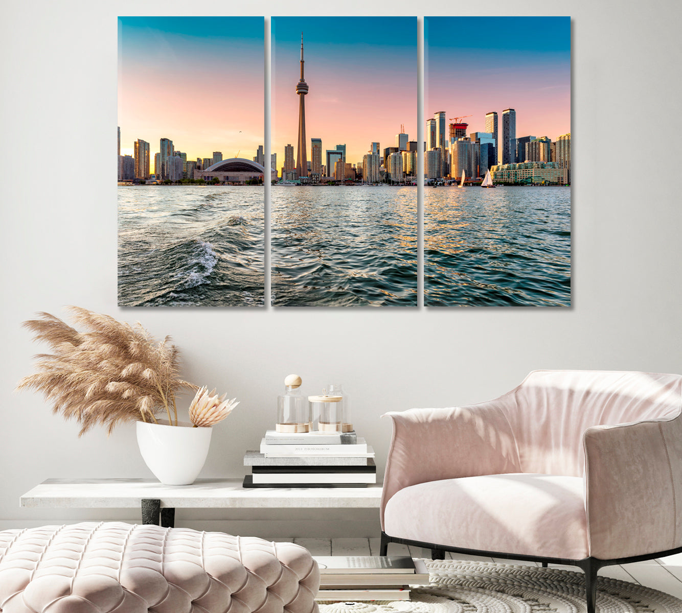 Toronto Skyline Canada Canvas Print-Canvas Print-CetArt-1 Panel-24x16 inches-CetArt