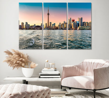 Toronto Skyline Canada Canvas Print-Canvas Print-CetArt-1 Panel-24x16 inches-CetArt