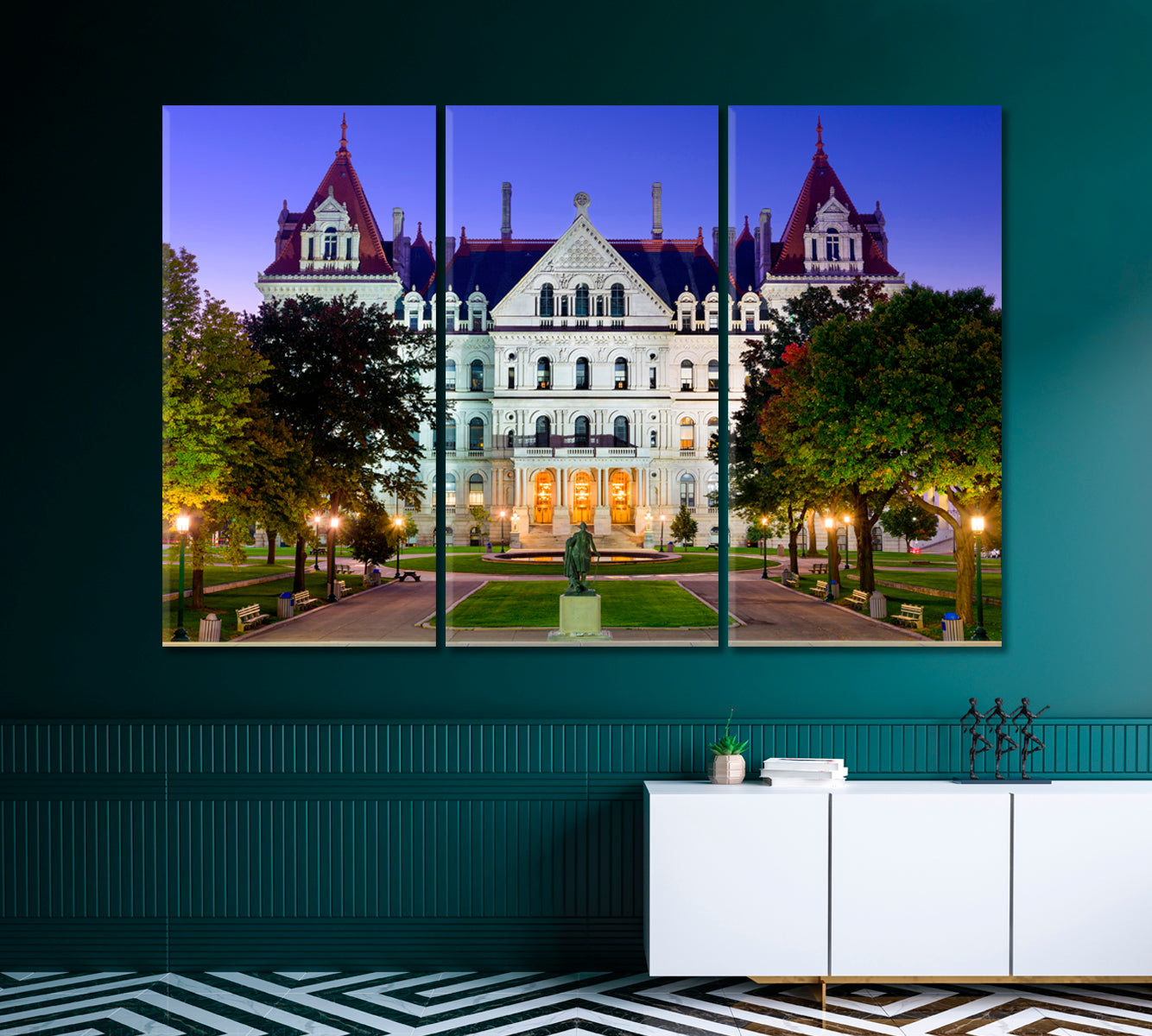 New York State Capitol USA Canvas Print-Canvas Print-CetArt-1 Panel-24x16 inches-CetArt