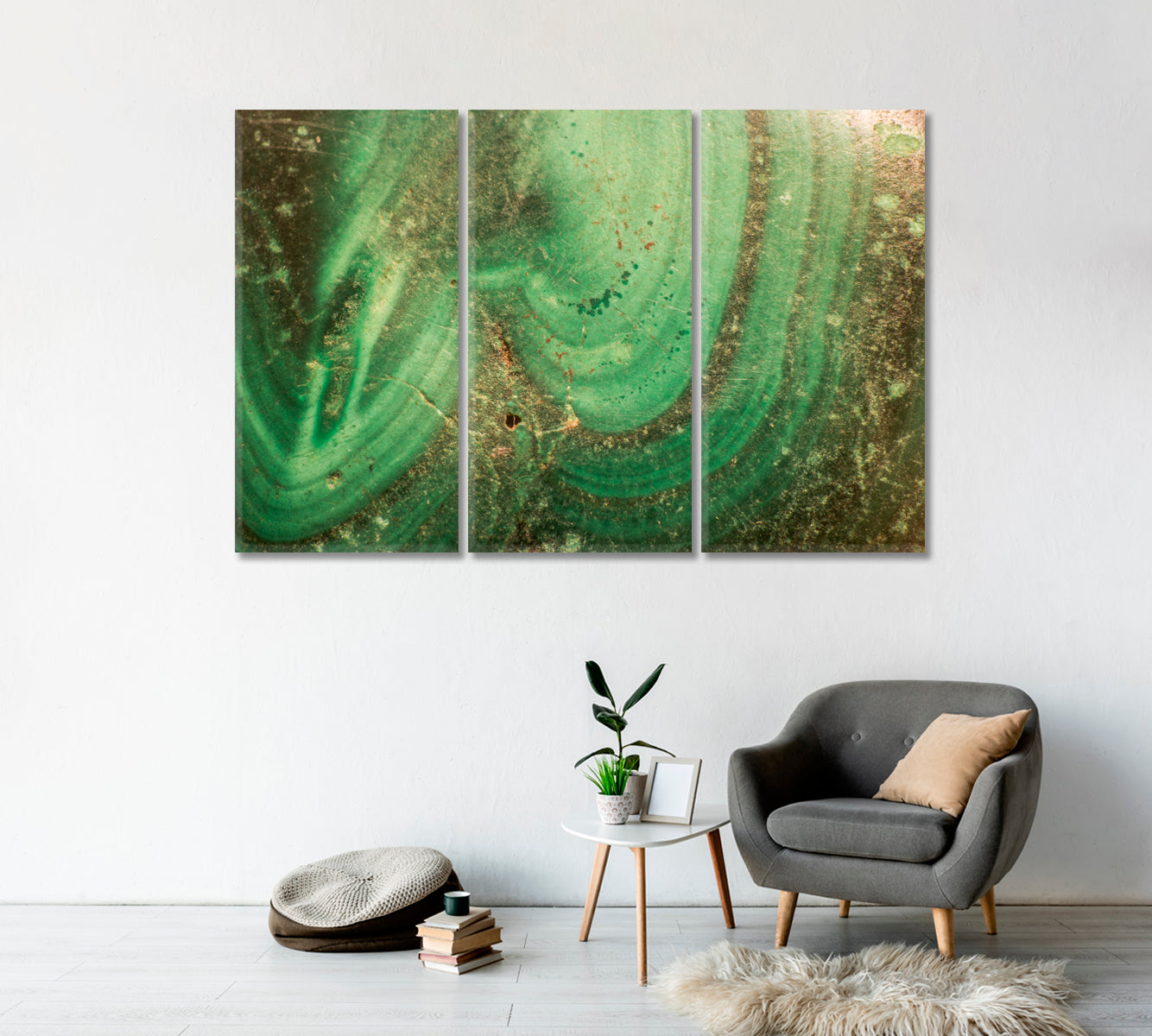 Abstract Magical Green Marble Stone Canvas Print-Canvas Print-CetArt-1 Panel-24x16 inches-CetArt