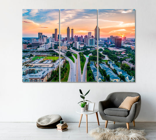 Atlanta Georgia USA Canvas Print-Canvas Print-CetArt-1 Panel-24x16 inches-CetArt