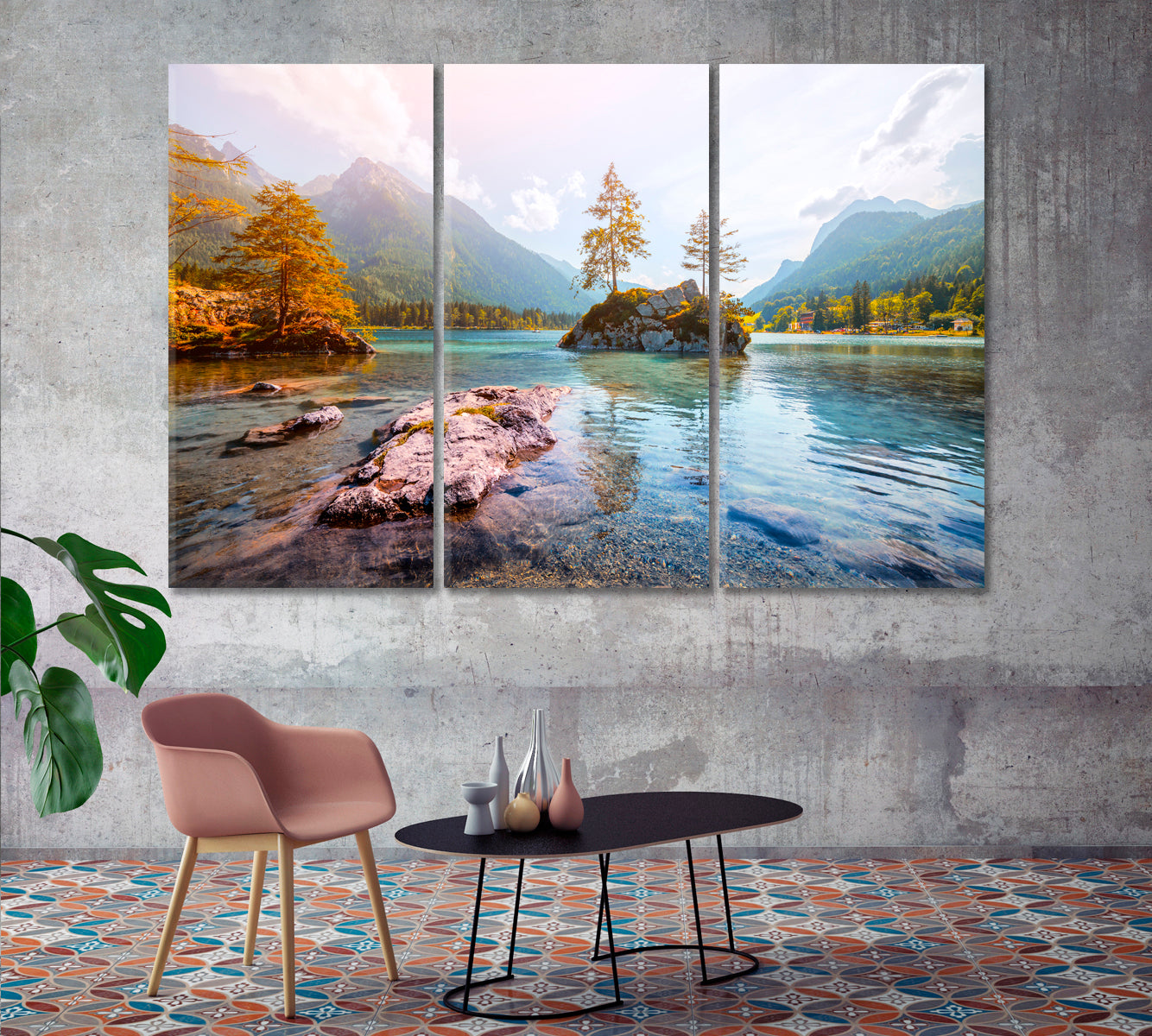 Hintersee Lake Austria Alps Europe Canvas Print-Canvas Print-CetArt-1 Panel-24x16 inches-CetArt