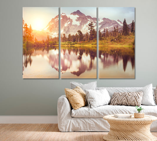 Mt Baker Snoqualmie National Forest Washington Canvas Print-Canvas Print-CetArt-1 Panel-24x16 inches-CetArt