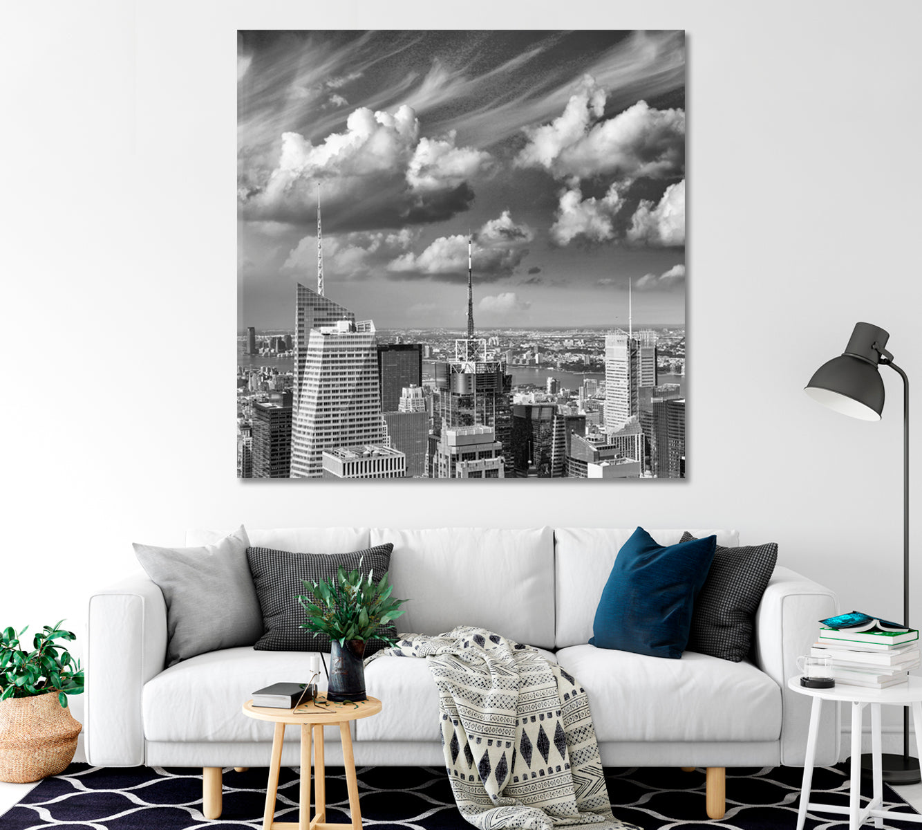 Skyscrapers of Manhattan New York Canvas Print-Canvas Print-CetArt-1 panel-12x12 inches-CetArt