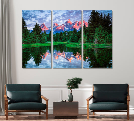 Schwabacher Landing Grand Teton National Park Canvas Print-Canvas Print-CetArt-1 Panel-24x16 inches-CetArt