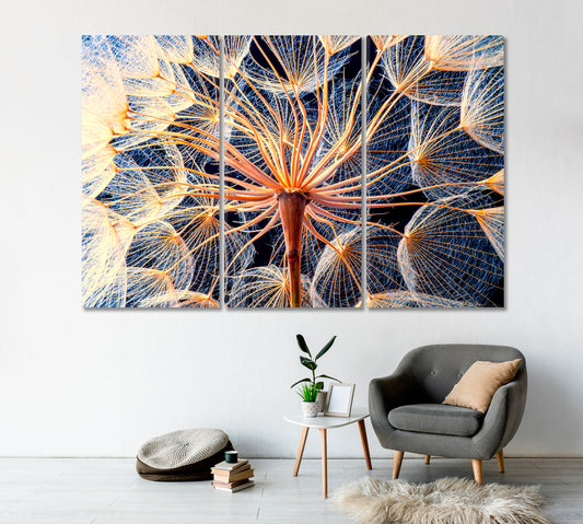 Dandelion Flower Close Up Canvas Print-Canvas Print-CetArt-1 Panel-24x16 inches-CetArt