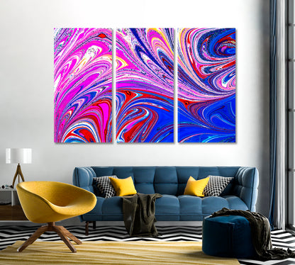 Abstract Multicolor Psychedelic Pattern Canvas Print-Canvas Print-CetArt-1 Panel-24x16 inches-CetArt