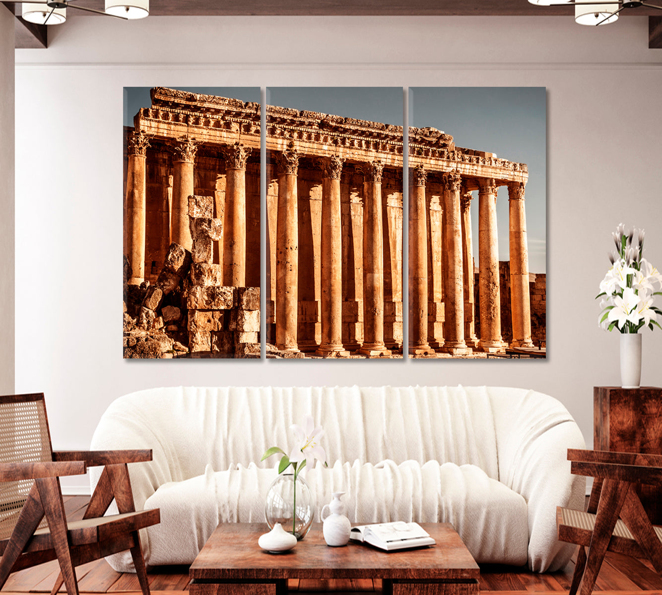 Temple of Jupiter Baalbek Lebanon Canvas Print-Canvas Print-CetArt-1 Panel-24x16 inches-CetArt