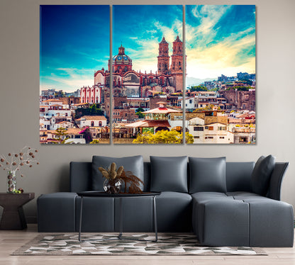 Santa Prisca Church in Taxco Mexico Canvas Print-Canvas Print-CetArt-1 Panel-24x16 inches-CetArt