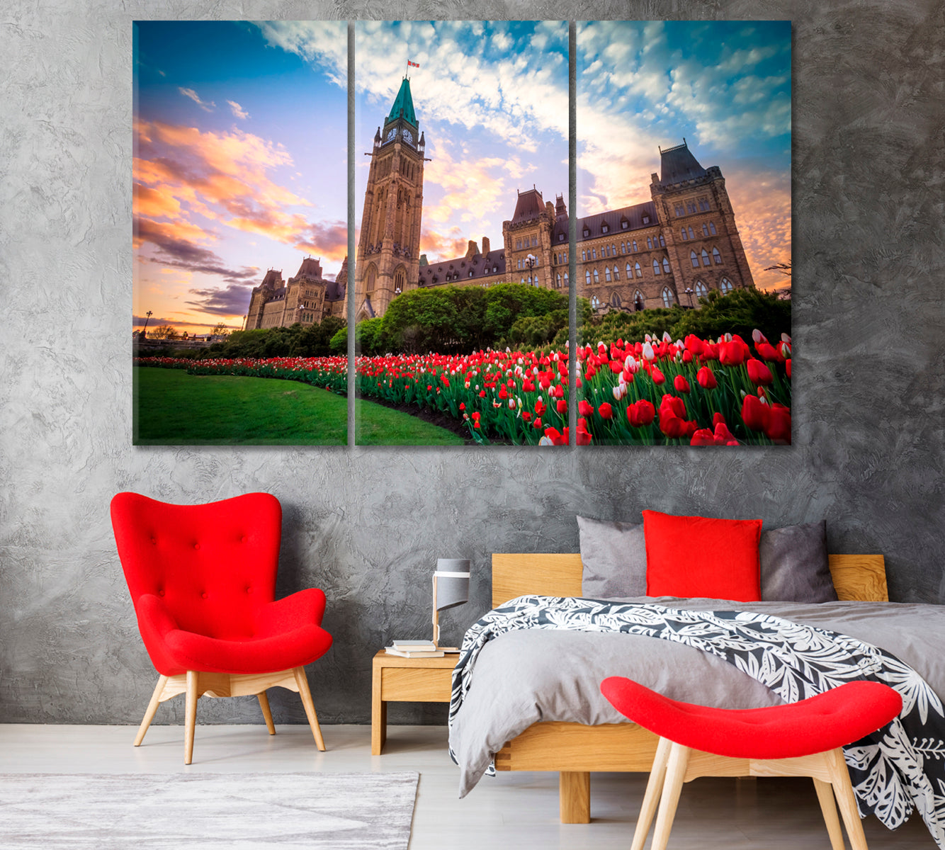 Parliament Building of Canada Canvas Print-Canvas Print-CetArt-1 Panel-24x16 inches-CetArt