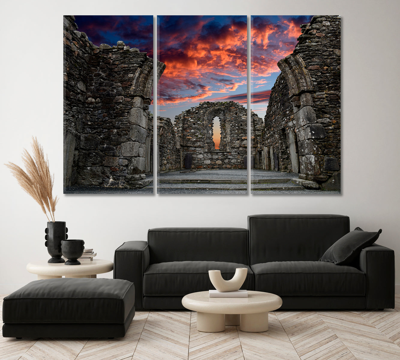 Monastic Cemetery of Glendalough Ireland Canvas Print-Canvas Print-CetArt-1 Panel-24x16 inches-CetArt